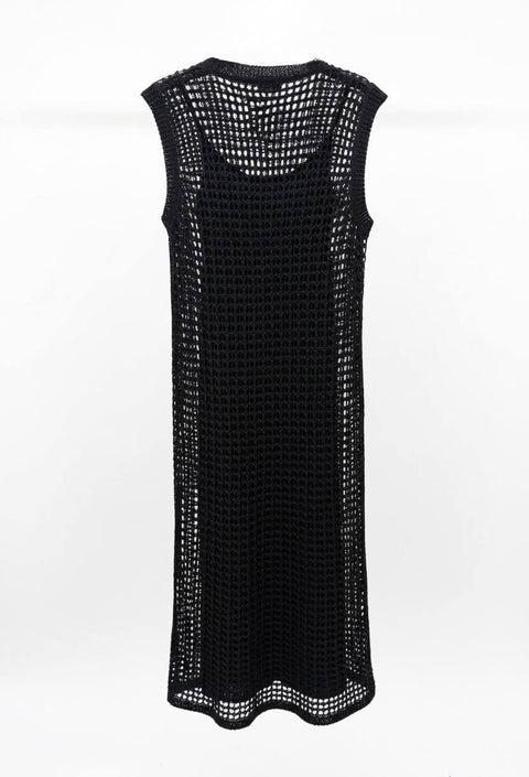 ROBERTO COLLINA ABITO LUNGO COTONE RETE