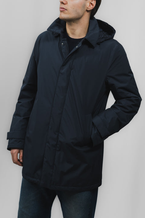 HERNO TRENCH IMBOTTITO CAPUCCIO STACCABILE