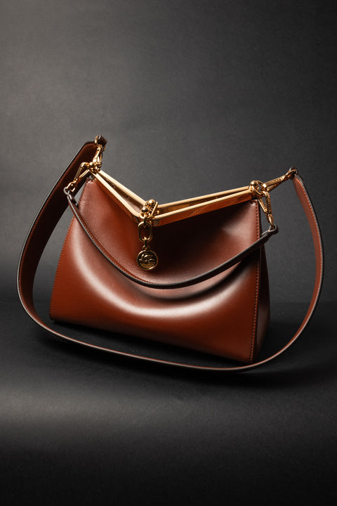 ETRO BORSA VELA MEDIUM IN PELLE CON TRACOLLA E CHIUSURA METALLO