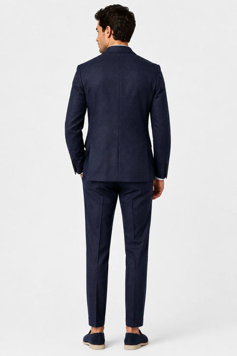 LARDINI COORDINATO 1 PETTO LANA DENIM