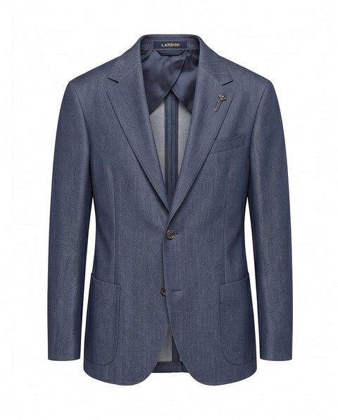 LARDINI COORDINATO 1 PETTO LANA DENIM