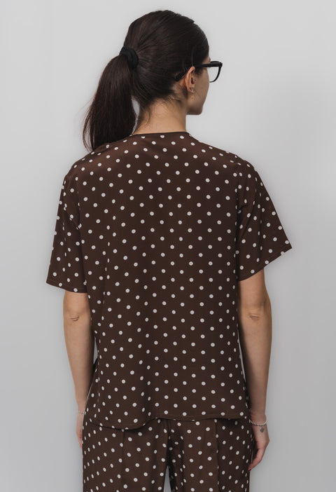 PAROSH BLUSA MANICA CORTA SETA