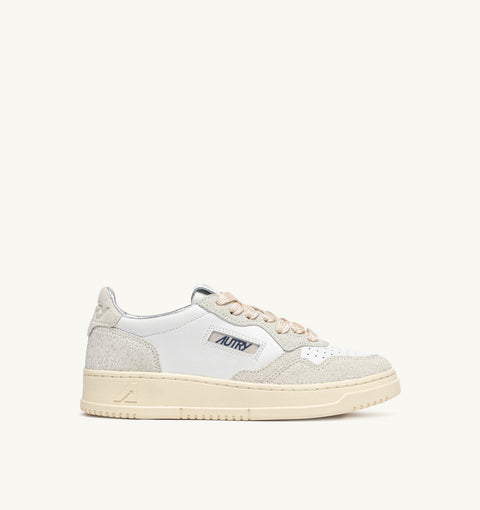 AUTRY SNEAKER PELLE E SUEDE GLITTER TAB LOGO