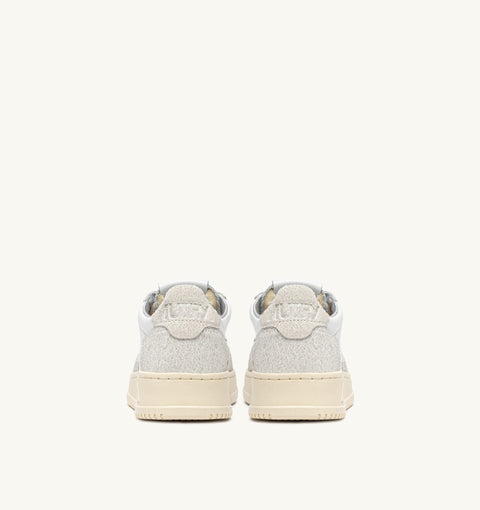 AUTRY SNEAKER PELLE E SUEDE GLITTER TAB LOGO