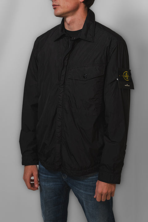 STONE ISLAND CAMICIA CRINKLE REPS LOGO SPALLA