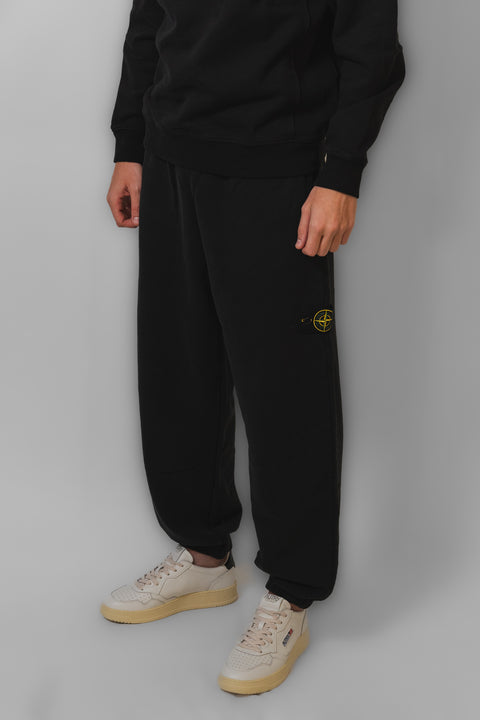 STONE ISLAND PANTALONE FELPA GAMBA DRITTA E LOGO