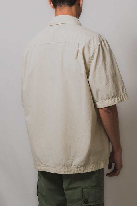 STONE ISLAND CAMICIA MANICA CORTA REALIZZATA NEL COTONE ORGANICO STONE CON BADGE SU MANICA