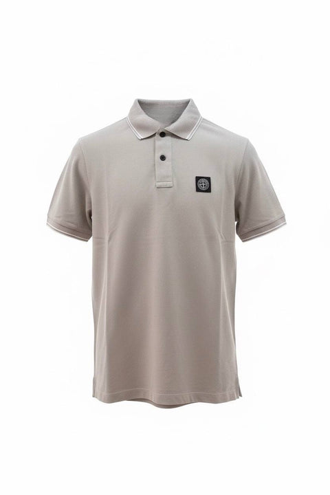 STONE ISLAND POLO PIQUET BORDO CONTRASTO LOGO
