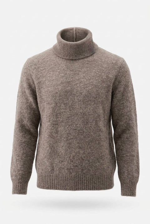 BRUNELLO CUCINELLI MAGLIA COLLO ALTO CASHMERE E ALPACA MULINE