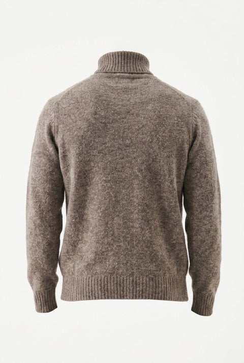 BRUNELLO CUCINELLI MAGLIA COLLO ALTO CASHMERE E ALPACA MULINE