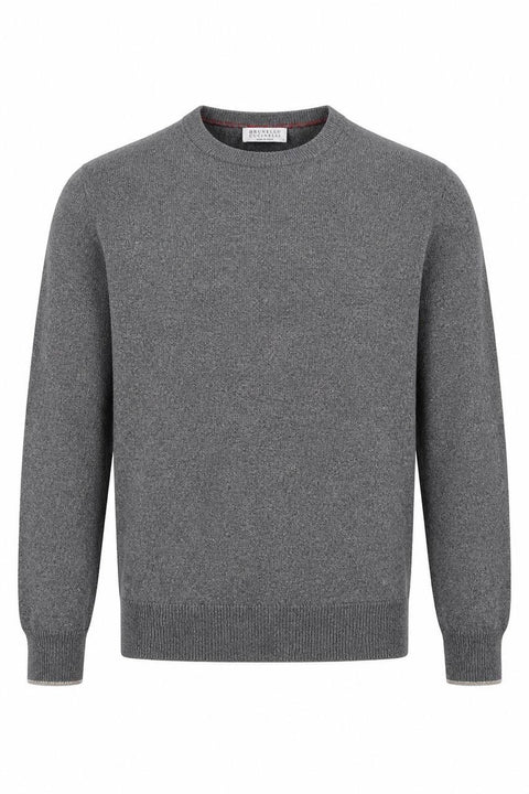 BRUNELLO CUCINELLI MAGLIA GIRO COLLO CASHMERE