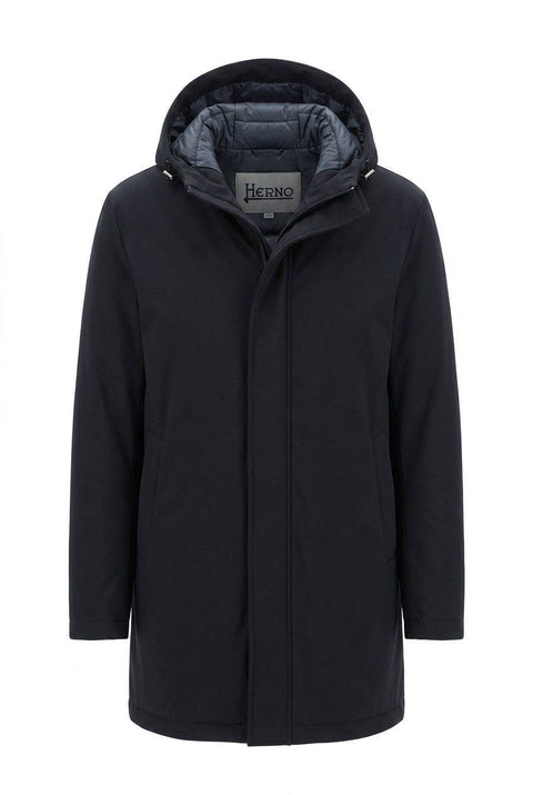 HERNO JACKET LUNGO CAPPUCCIO NYLON