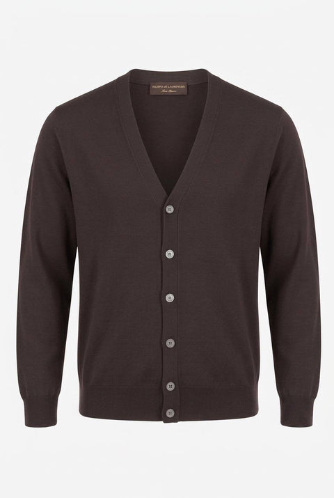 FILIPPO DE LAURENTIIS CARDIGAN BOTTONI LANA MERINOS
