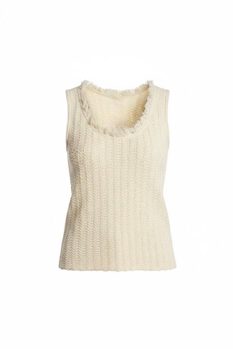 EMPORIO ARMANI TOP COTONE TRAFORATO TRICOT