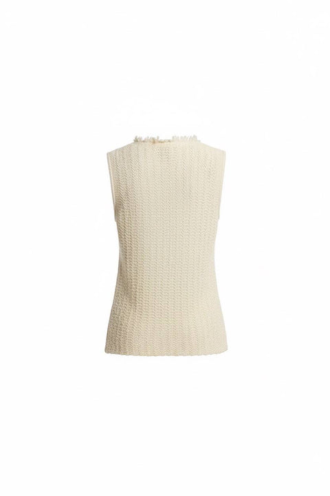 EMPORIO ARMANI TOP COTONE TRAFORATO TRICOT