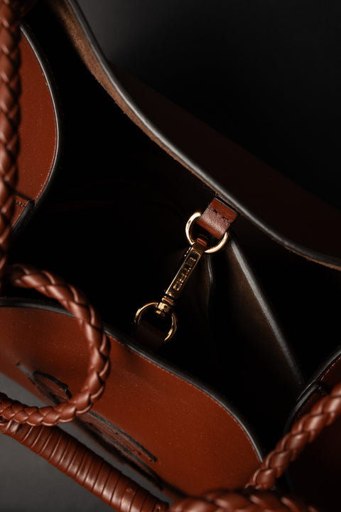 ETRO BORSA LIBRA MEDIUM IN PELLE CON TRACOLLA E SUEDE INTERNO