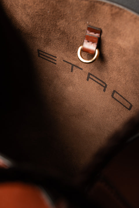 ETRO BORSA LIBRA MEDIUM IN PELLE CON TRACOLLA E SUEDE INTERNO