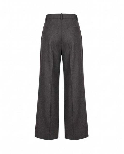 PAROSH PANTALONE 2 PINCES PALAZZO FLANELLA