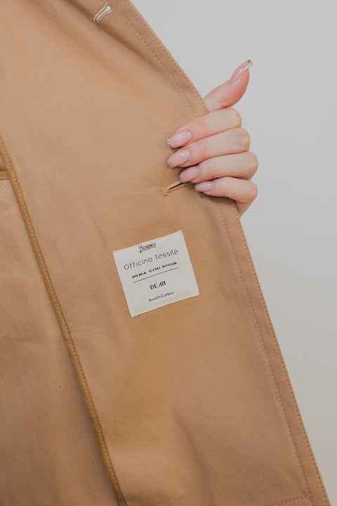 HERNO TRENCH CORTO CON CAPPUCCIO DOPPIOPETTO REALIZZATO IN COTONE