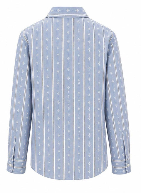 ETRO CAMICIA BACCHETTATA FLOREALE OXFORD
