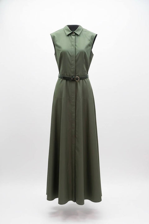 MAX MARA STUDIO GESTO ABITO LUNGO POPELINE