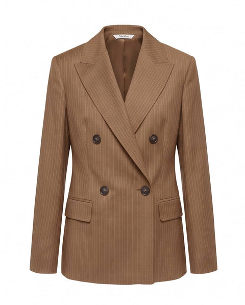 MAX MARA STUDIO UMICO GIACCA DOPPIOPETTO LANA GESSATA
