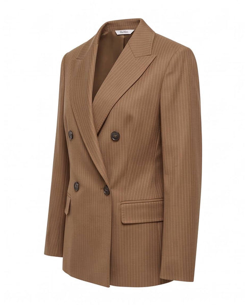 MAX MARA STUDIO UMICO GIACCA DOPPIOPETTO LANA GESSATA