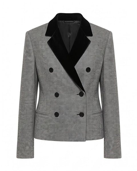 MAX MARA STUDIO MARINA GIACCA DOPPIOPETTO TUXEDO LANA DONEGAL