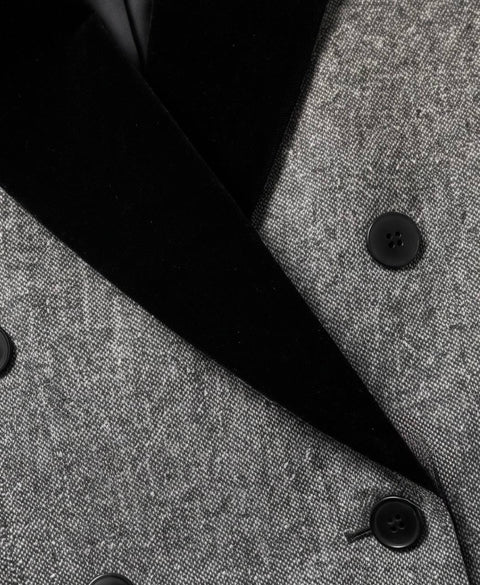 MAX MARA STUDIO MARINA GIACCA DOPPIOPETTO TUXEDO LANA DONEGAL