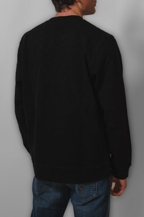 STONE ISLAND FELPA FIAMMATA GIROCOLLO LOGO SPALLA