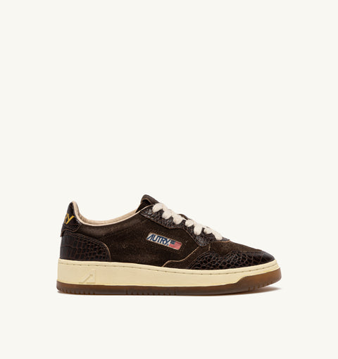 AUTRY SNEAKER SUEDE E COCCO TAB LOGO