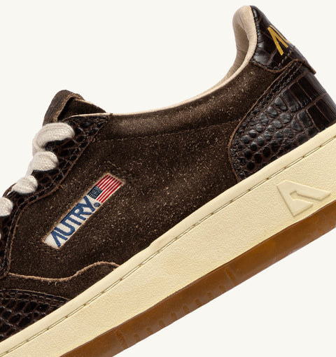 AUTRY SNEAKER SUEDE E COCCO TAB LOGO