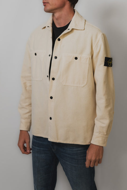 STONE ISLAND CAMICIA OVER CORDUROY LOGO SPALLA