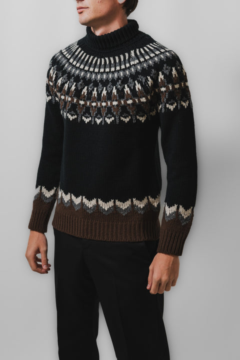 DONDUP MAGLIA LANA JACQUARD ARMATURATA
