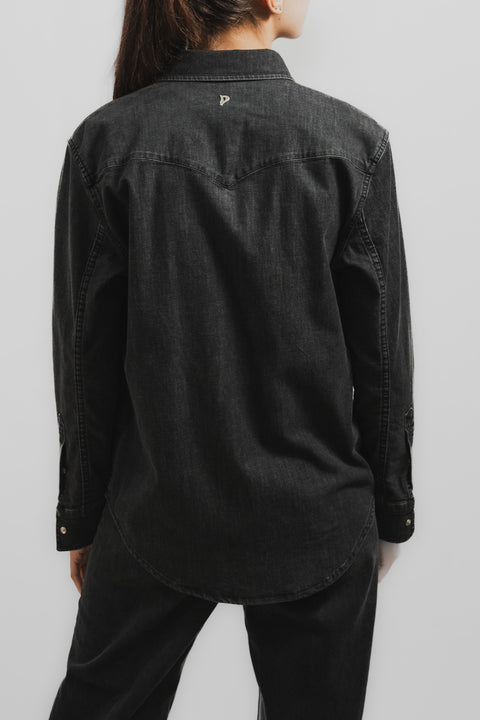 DONDUP CAMICIA DENIM BOTTONI M ETALLO