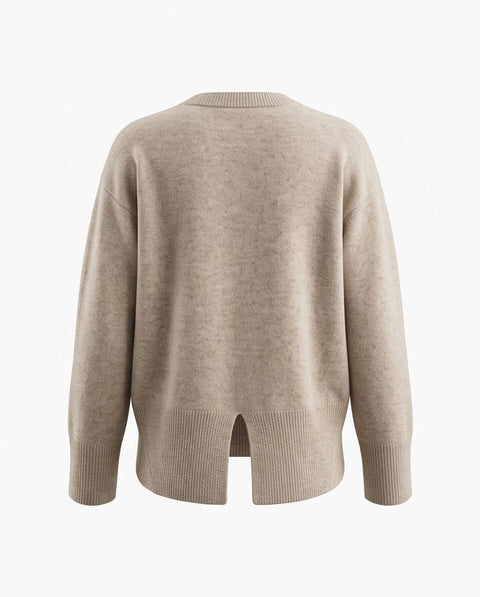 FILIPPO DE LAURENTIIS MAGLIA LANA E CASHMERE GIROCOLLO OVER ASIMMETRICA