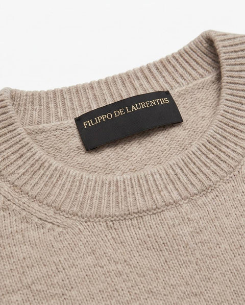 FILIPPO DE LAURENTIIS MAGLIA LANA E CASHMERE GIROCOLLO OVER ASIMMETRICA