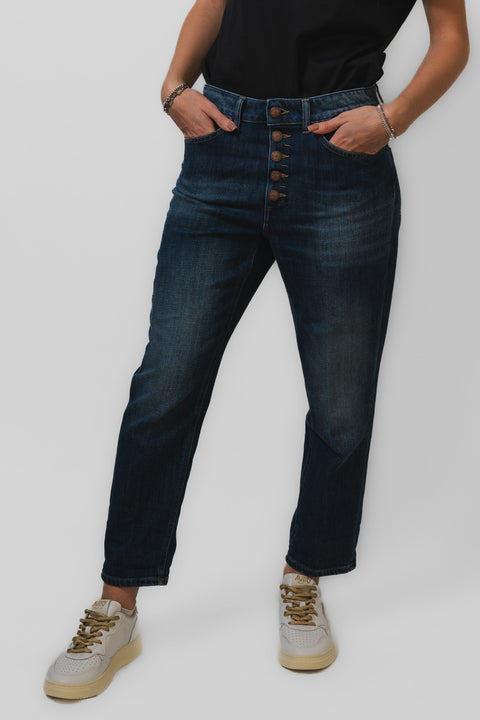 DONDUP KOONS DENIM BOTTONI METALLO