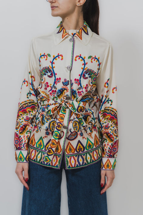 ETRO GIACCA OVER SETA FANTASIA PESLEY