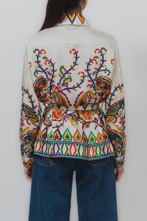 ETRO GIACCA OVER SETA FANTASIA PESLEY