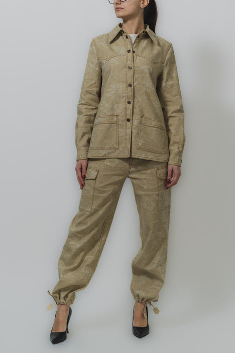 ETRO OVER SHIRT COTONE E LINO JACQUARD PESLEY