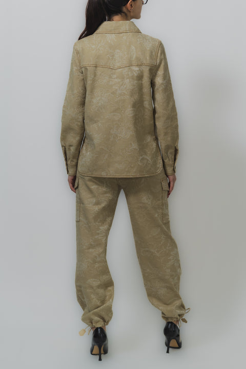 ETRO OVER SHIRT COTONE E LINO JACQUARD PESLEY