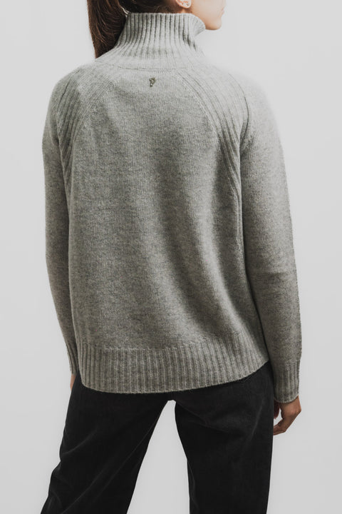 DONDUP MAGLIA COLLO VULCANO MISTO CASHMERE