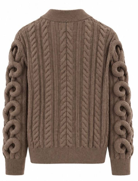 ETRO CARDIGAN OVER LANA TRECCE