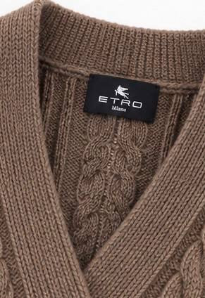 ETRO CARDIGAN OVER LANA TRECCE