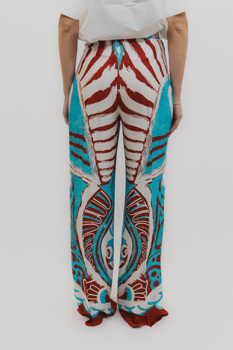 STELLA JEAN PANTALONE PALAZZO VISCOSA FANTASIA