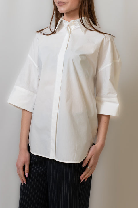 PAROSH CAMICIA VESTIBILITA  OVER REALIZZATA NEL POPELINE DI COTONE