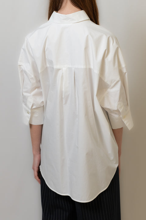 PAROSH CAMICIA VESTIBILITA  OVER REALIZZATA NEL POPELINE DI COTONE