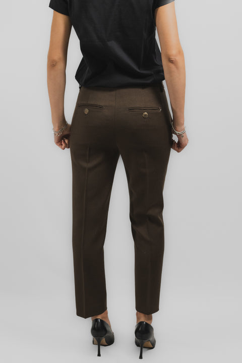 DONDUP NIMA PANTALONE BOTTONI METALLO LANA