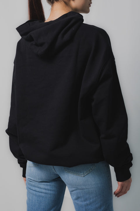 ELITE  PARIS FELPA CON CAPPUCCIO VESTIBILITA  OVER REALIZZATA IN TESSUTO FELPA STAMPA L AMOUR